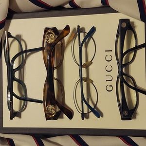 Gucci glasses 80's small frame, 4 pair- very cool!